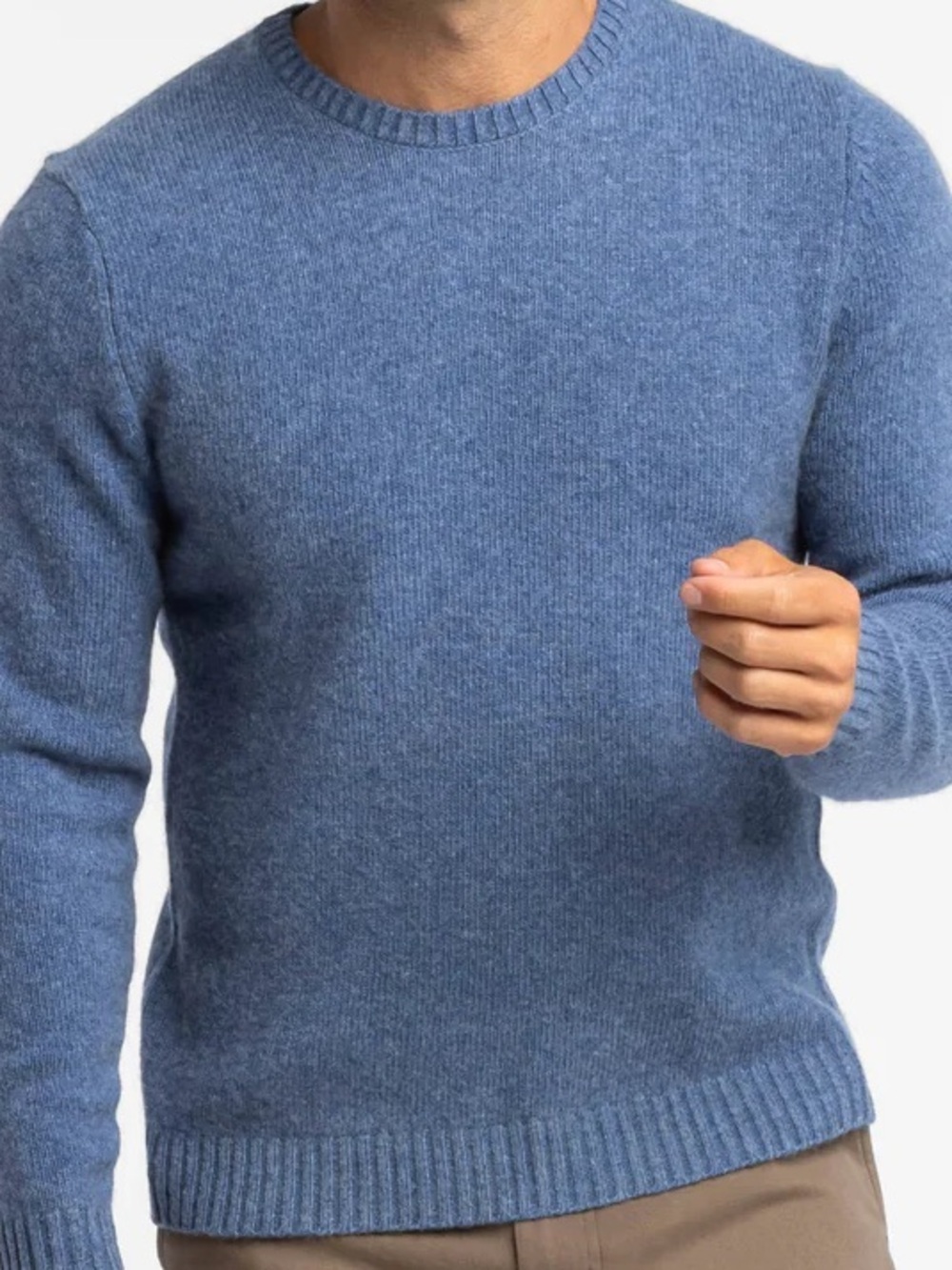 METTE Cashmere Dusty Blue Crewneck Sweater Size XL
